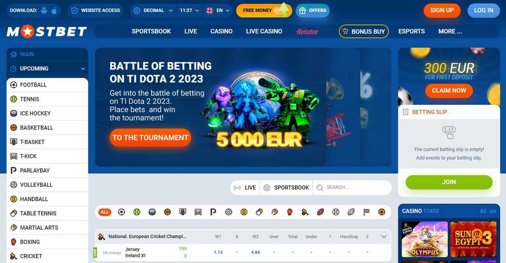 قم بالتسجيل في موقع الويب MostBet الرئيسي